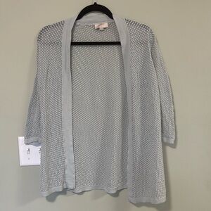 Loft women’s light green cardigan - medium petite